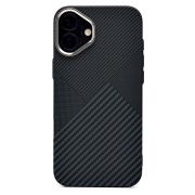 Чехол iPh 16 Plus пластик Luxo Life с SafeMag чёрный 122