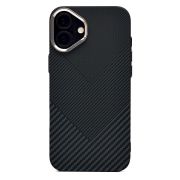 Чехол iPh 16 Plus пластик Luxo Life с SafeMag чёрный 124