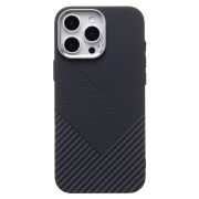 Чехол iPh 16 Pro Max пластик Luxo Life с SafeMag чёрный 124
