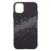 Чехол iPh 11 пластик Luxo Life с SafeMag чёрный/серый 136