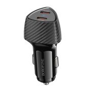 Адаптер Автомобильный - Borofone BZ31D, 2USB-C/PD60W чёрный