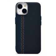 Чехол iPh 14 пластик Luxo Life с SafeMag чёрный/синий 121