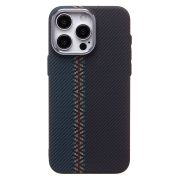 Чехол iPh 15 Pro Max пластик Luxo Life с SafeMag чёрный/синий тех.уп.121