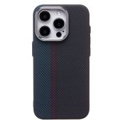 Чехол iPh 15 Pro пластик Luxo Life с SafeMag чёрный/синий тех.уп.120