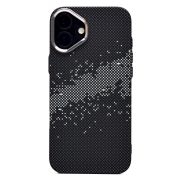 Чехол iPh 16 Plus пластик Luxo Life с SafeMag чёрный/серый 136