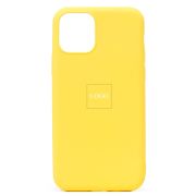 Чехол iPh 11 Pro силикон Full Soft Touch с лого жёлтый