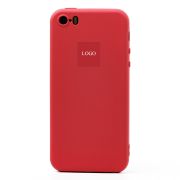 Чехол iPh 5/5S силикон Full Soft Touch с лого бордо