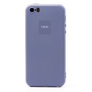 Чехол iPh 5/5S силикон Full Soft Touch с лого серый