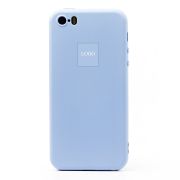 Чехол iPh 5/5S силикон Full Soft Touch с лого синий