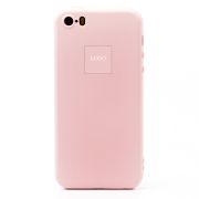 Чехол iPh 5/5S силикон Full Soft Touch с лого розовый