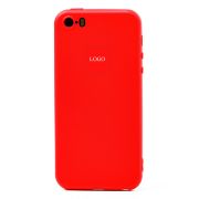 Чехол iPh 5/5S силикон Full Soft Touch с лого красный