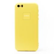 Чехол iPh 5/5S силикон Full Soft Touch с лого жёлтый