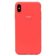 Чехол iPh XS Max силикон Full Soft Touch с лого розовый