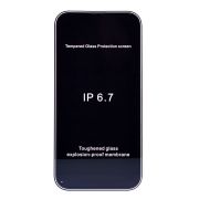 Защитное стекло для iPh 13 Pro Max/14 Plus чёрное приватное Антишпион Full 2,5D