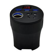 Автомобильный инвертор - Yi Xin в подстаканник 150W чёрный
