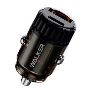 Адаптер Автомобильный - Walker WCR-62, 1USB/1USB-C/QC3.0/PD36W чёрный