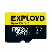 Карта памяти 512GB - Exployd карта памяти microSDHC сlass 10 без адаптера UHS-I U3 Premium 95 Mb/s
