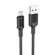Кабель USB - MicroUSB Borofone BX111, 2.4A, 1м, чёрный