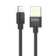 Кабель USB - Lightning Hoco U55, 2.4A, 1.2м, чёрный