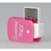 Картридер Smartbuy 706 USB2.0/MicroSD розовый