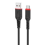 Кабель USB - Type-C Hoco X59, 3A, 1м, текстиль, чёрный
