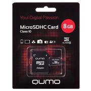 Карта памяти 4GB - Qumo карта памяти microSDHC сlass 10 с адаптером