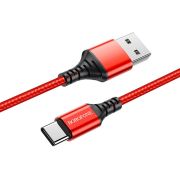 Кабель USB - Type-C Borofone BX54, 2.4A, 1м, красный