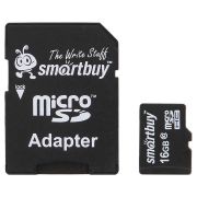 Карта памяти 16GB - Smartbuy карта памяти microSDHC сlass 10 с адаптером LE