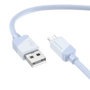 Кабель USB - MicroUSB Borofone BX107, 2.4A, 1м, синий