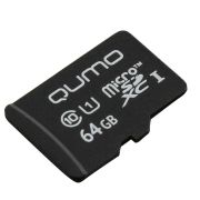 Карта памяти 64GB - Qumo карта памяти microSDHC class 10 без адаптера UHS-1