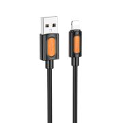 Кабель USB - Lightning Borofone BX114, 2.4A, 1м, чёрный