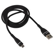 Кабель USB - MicroUSB Walker C580, 3.1A, 1м, чёрный