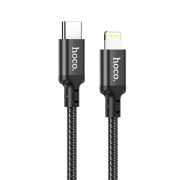 Кабель Type-C - Lightning Hoco X14, 3A/PD20W, 2м, чёрный