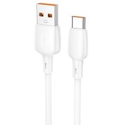 Кабель USB - Type-C Borofone BX93, 6A, 1м, 100W белый