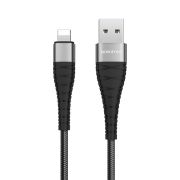 Кабель USB - Lightning Borofone BX32, 2,4A, 1м, текстиль, чёрный