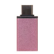 Переходник Type-C (m) - USB (f) розовый 4см
