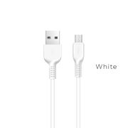 Кабель USB - MicroUSB Hoco X13, 2.4A, 1м, белый