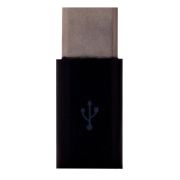 Переходник Type-C (m) - MicroUSB (f) чёрный 3см