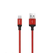 Кабель USB - MicroUSB Hoco X14, 2A, 2м, чёрно-красный