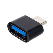 Переходник Type-C (m) - USB (f) чёрный 2см