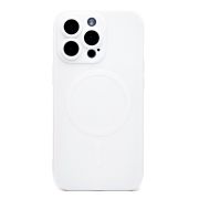 Чехол iPh 13 Pro комбинированный хром Matte с защитными линзами на камере и SafeMag белый