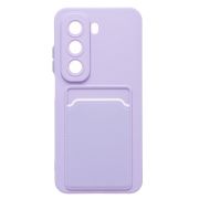 Чехол Infinix Hot 50 5G силикон матовый с картхолдером и контрастными кнопками сиреневый