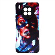 Чехол Honor 50 Lite/Nova 8i силикон рифлёный с защитой камеры и принтом 006