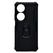 Чехол Honor X7b противоударный комбинированный с кольцом чёрный