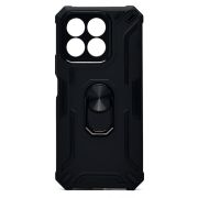 Чехол Honor X8b противоударный комбинированный с кольцом чёрный