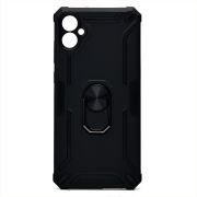 Чехол Samsung A05/A055 противоударный комбинированный с кольцом чёрный