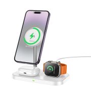 Беспроводное зарядное устройство Borofone BQ29 станция 3 в 1 белый 9V/3A/15W