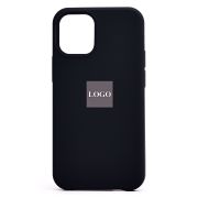 Чехол iPh 12 mini силикон Soft Touch с лого чёрный