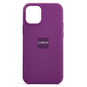 Чехол iPh 12 mini силикон Soft Touch с лого фиолетовый