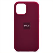 Чехол iPh 12 Pro Max силикон Soft Touch с лого бордо